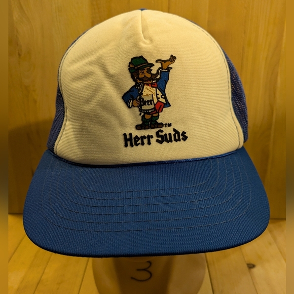 Blue and Cream Trucker Hat - Picture 1 of 7